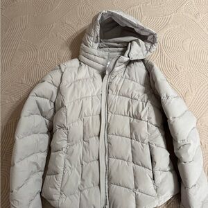 Calvin Klein Collection Light Gray Puffer Coat